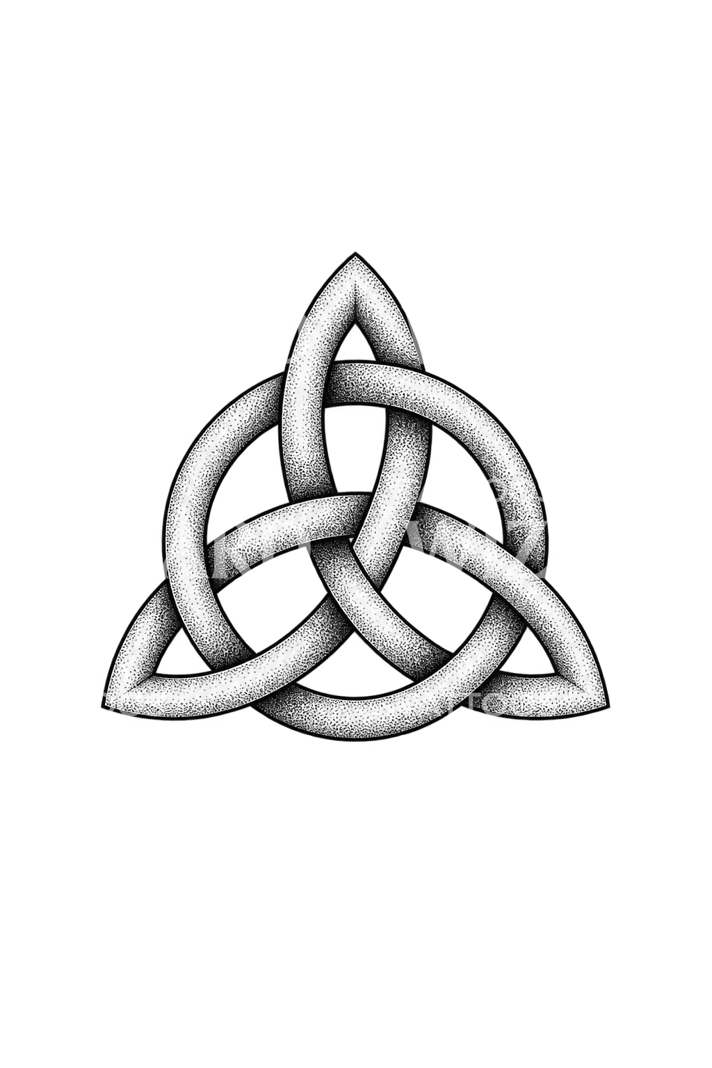 Keltische Triquetra als Stipple-Tattoo-Illustration