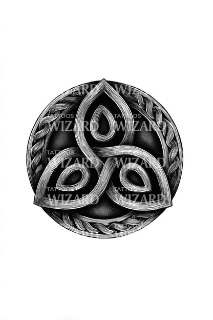 Celtic Triskelion Medallion Tattoo Design