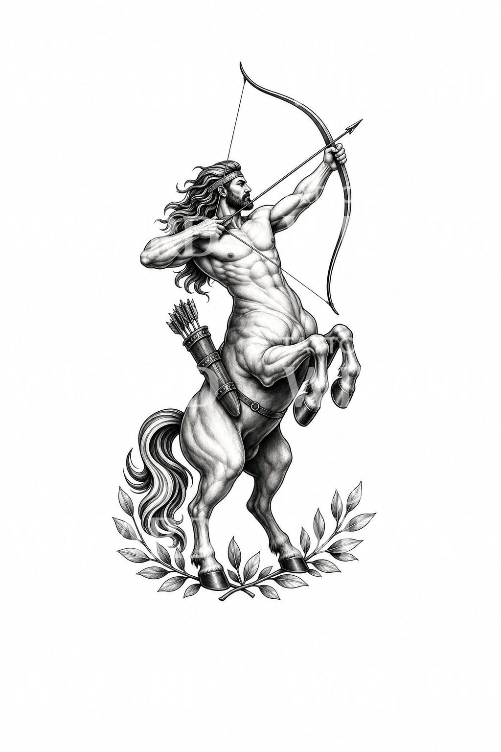 Centaur Archer Sagittarius Tattoo Design