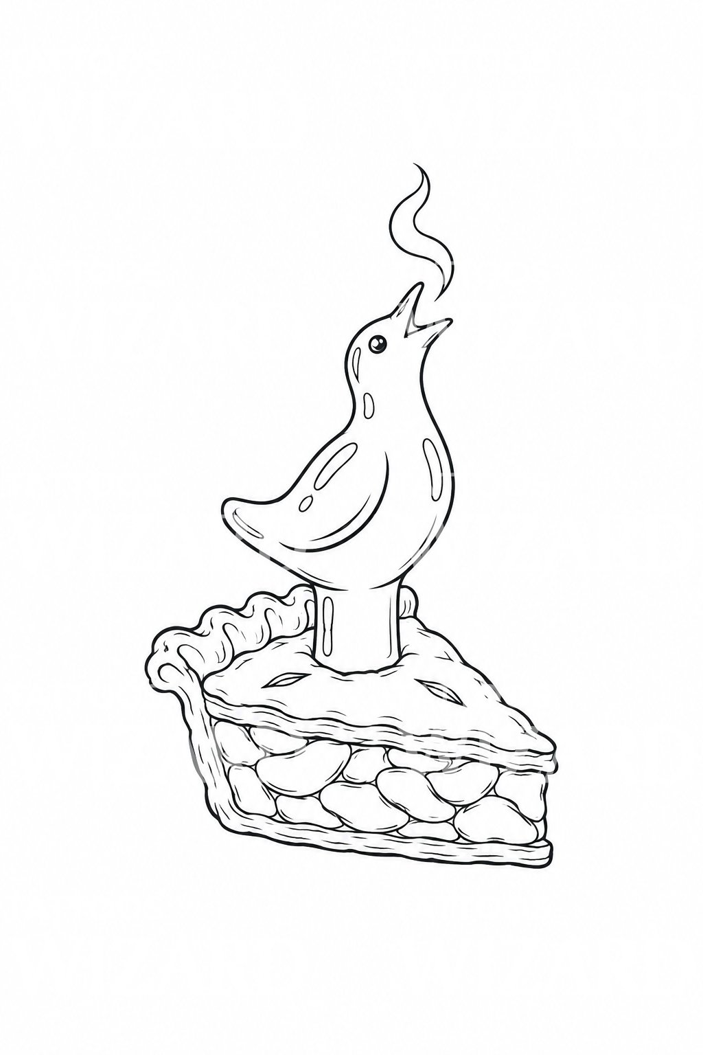 Ide tato burung pai keramik