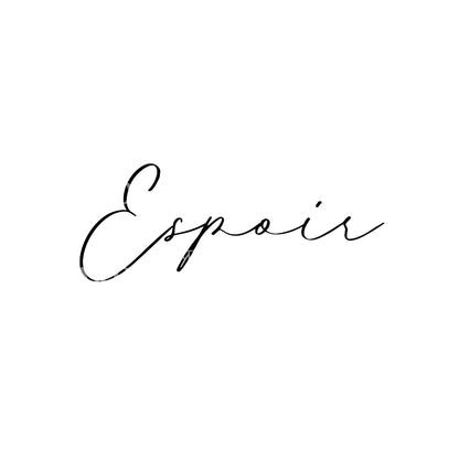 Espoir Word Fineline Tattoo Design