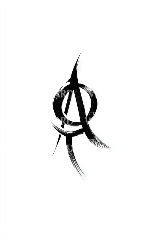 Desain Tato Sigil Lingkaran Kekacauan