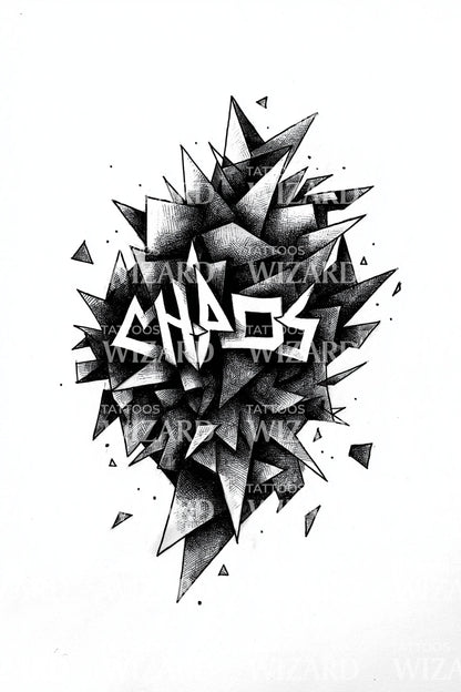 Chaos Fractured Shards Tattoo Idea