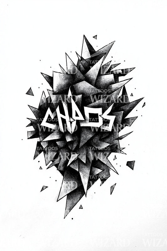 Chaos Fractured Shards Tattoo Idea