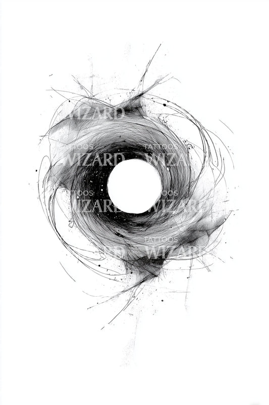 Chaotic Void Ring Tattoo Illustration