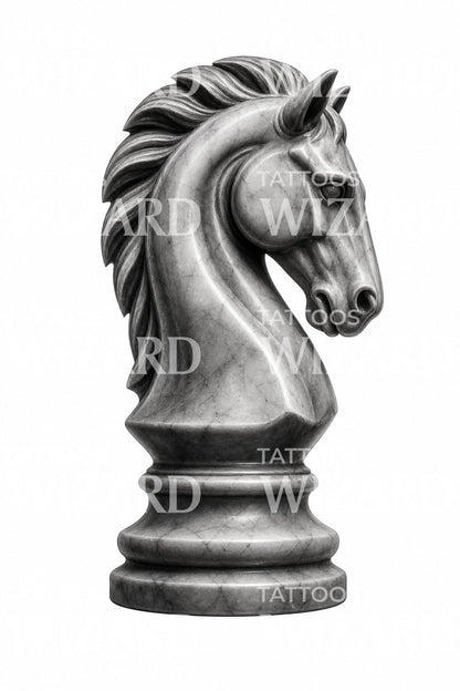 Chess Knight Tattoo Design