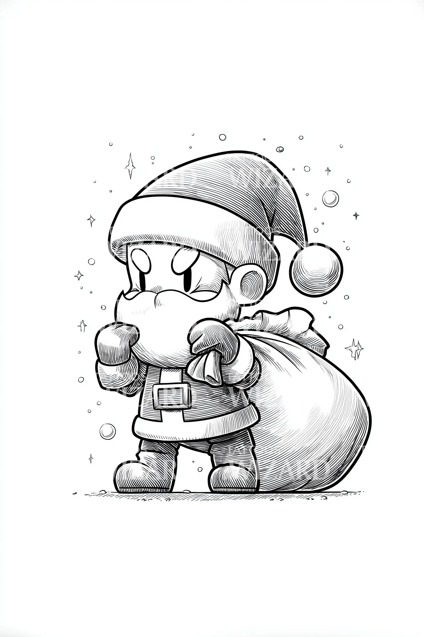 Chibi Santa Sack Tattoo Idea