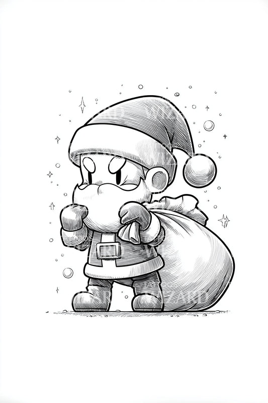 Chibi Santa Sack Tattoo Idea