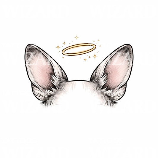 Chihuahua Halo Tattoo Design