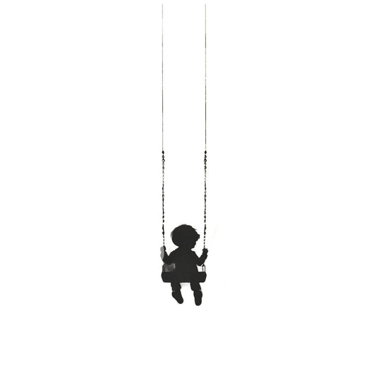 Child on a Swing Capturing Innocence Tattoo Design