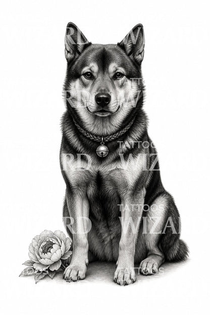Chinese Zodiac Dog Tattoo Design
