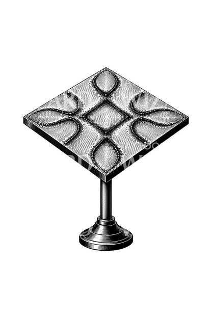 Chladni-lemez homokábra tetoválásdesign