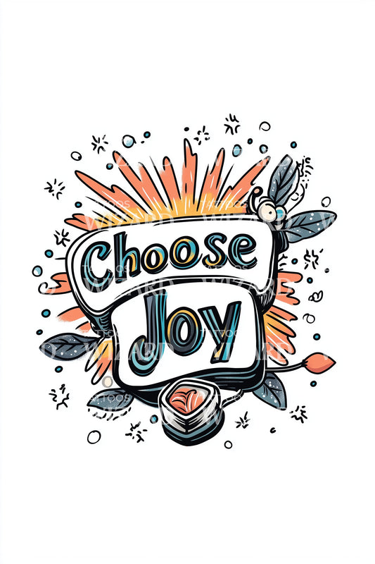 Choose Joy Confetti Tattoo Idea
