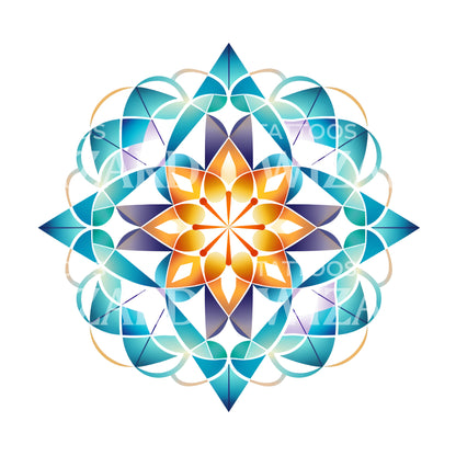 Geometric Mandala Tattoo Design