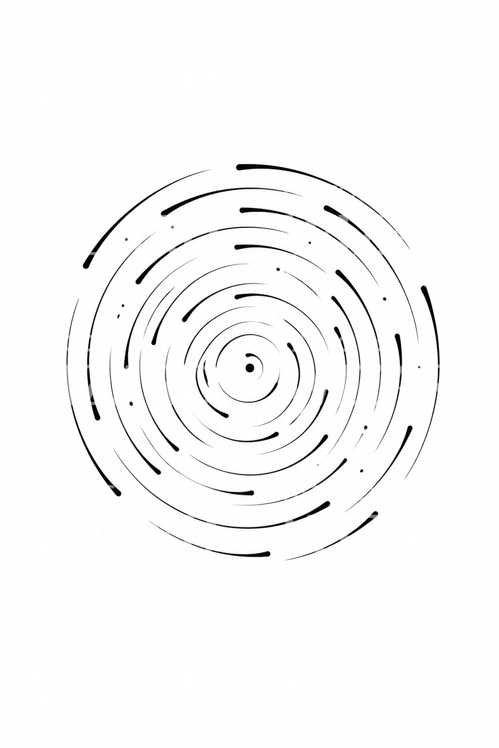 Circumpolar Star Trail Spiral Tattoo Design
