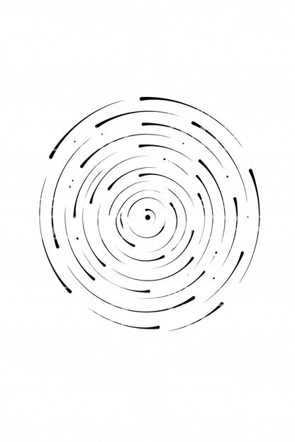 Circumpolar Star Trail Spiral Tattoo Design