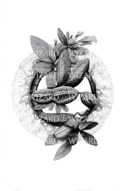 Citrus Slice Bouquet Tattoo Illustration