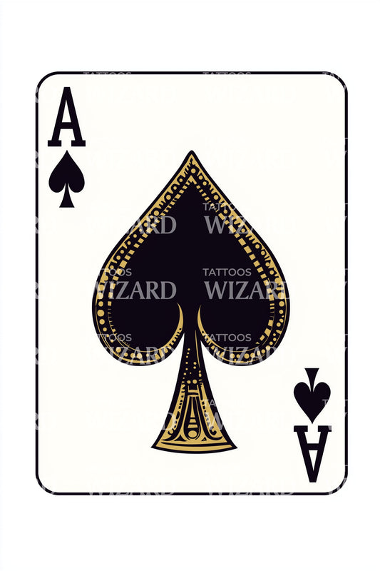 Klassiek Ace Spade Tatoeageontwerp