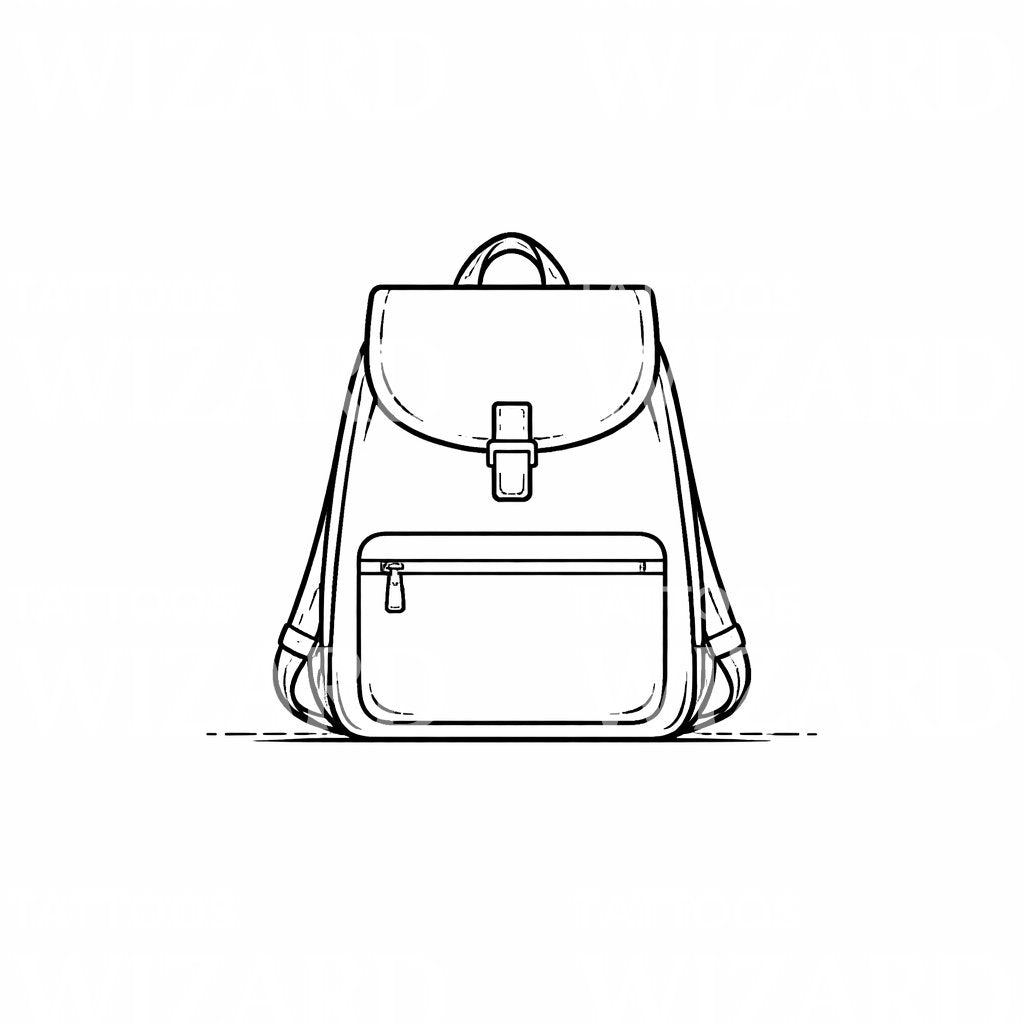 Classic Backpack Tattoo Design