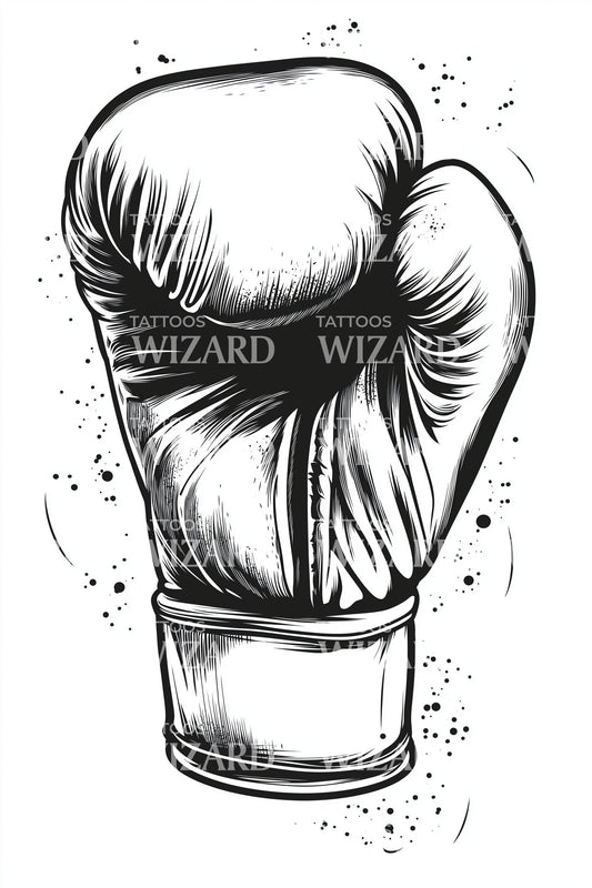 Classic Boxing Glove Tattoo Design