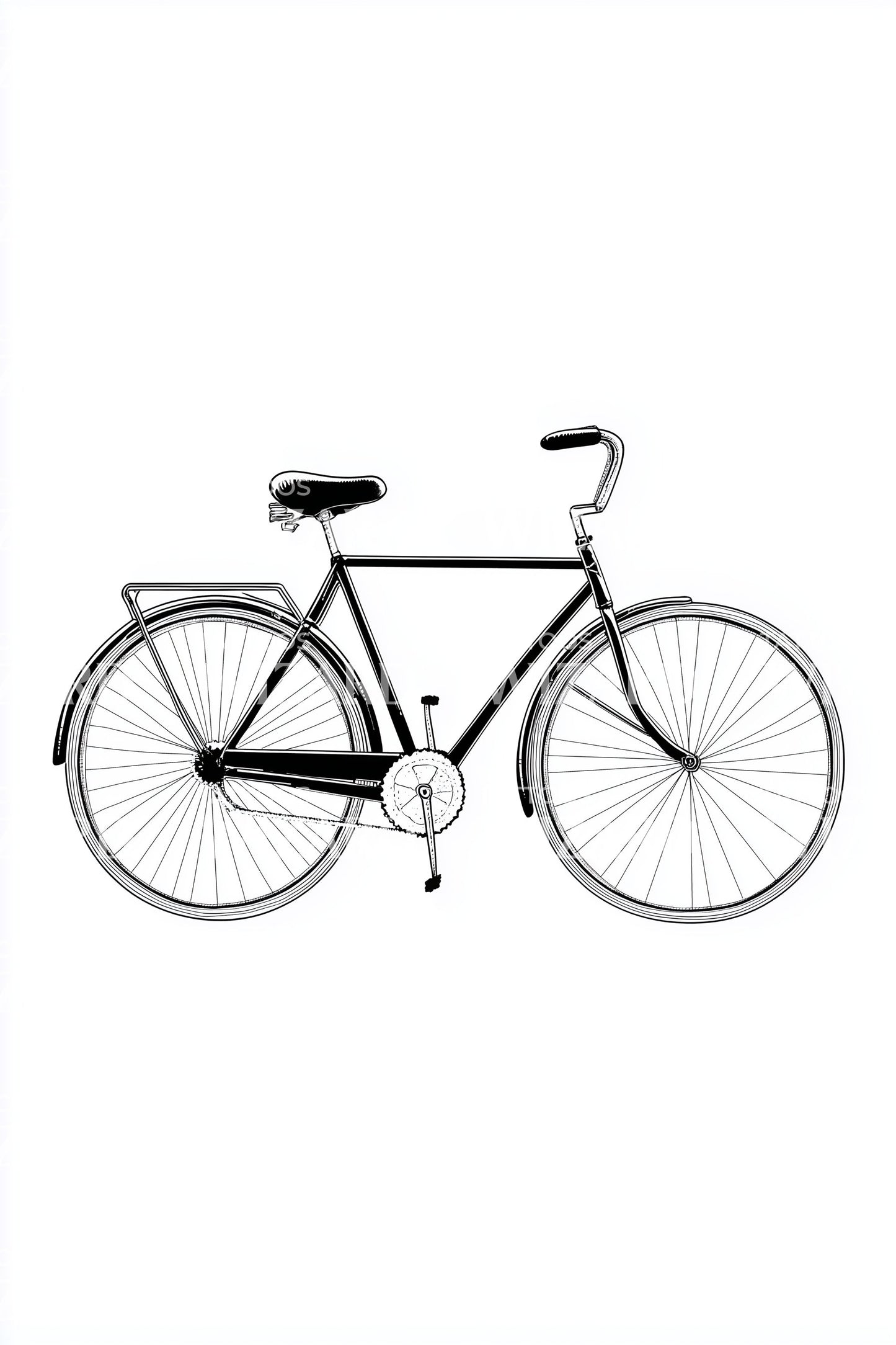 Klassisk Pendlarcykel Tatuering Design