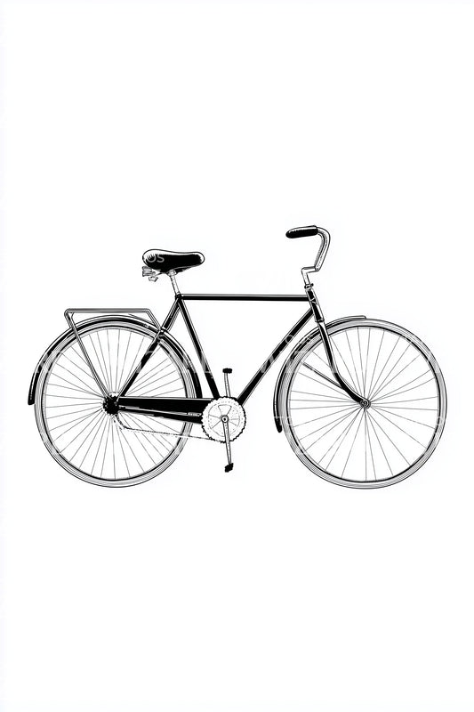 Klassisk Pendlarcykel Tatuering Design