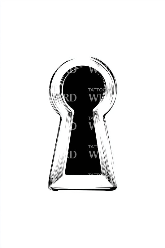 Classic Keyhole Symbol Tattoo Design