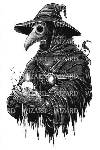 Classic Plague Doctor Tattoo Design