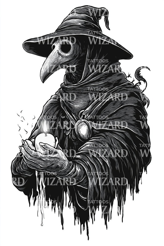 Classic Plague Doctor Tattoo Design