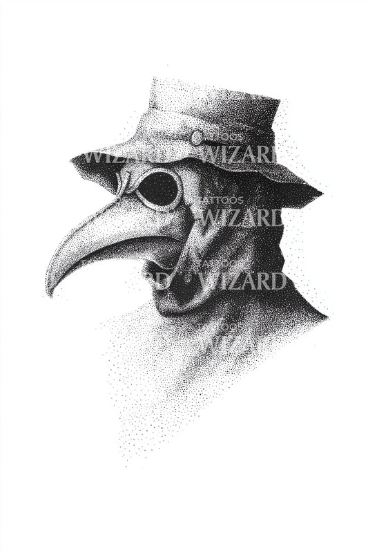 Classic Plague Doctor Tattoo Design