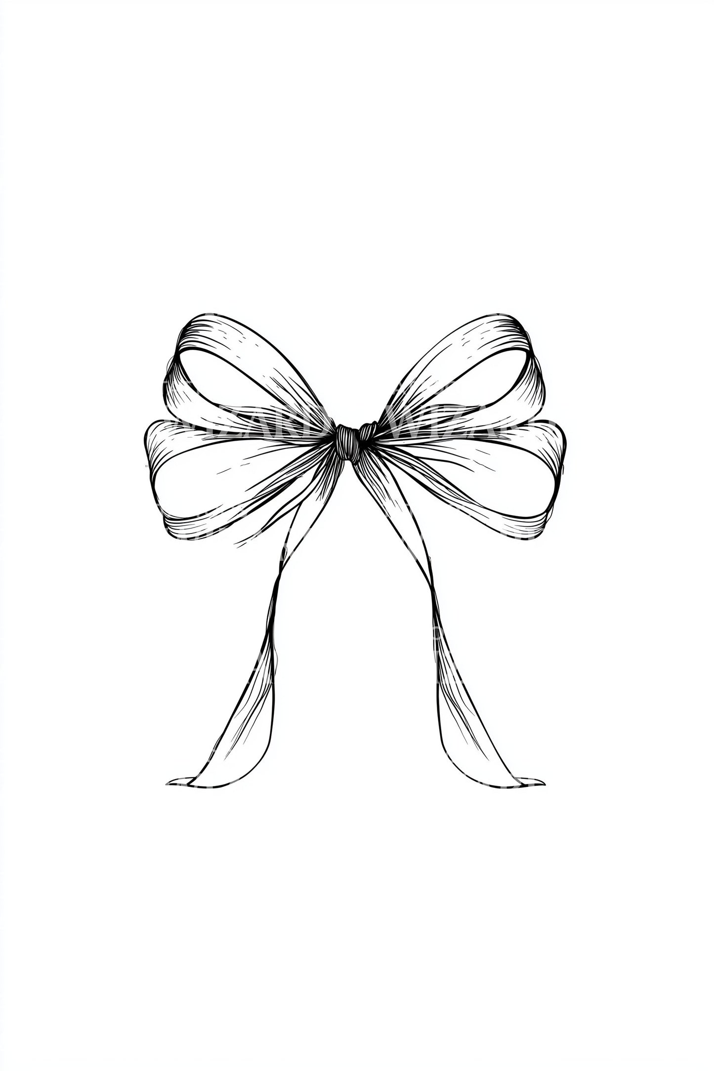 Classic Ribbon Bow Tattoo Design