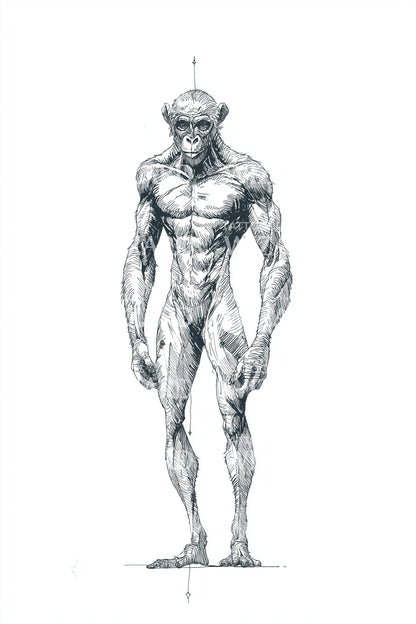Classical Physique Tattoo Illustration
