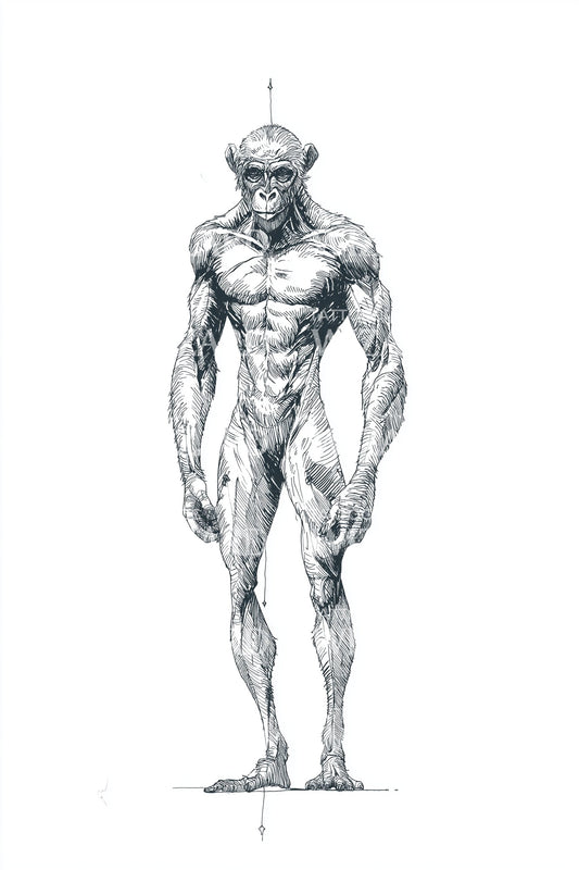 Classical Physique Tattoo Illustration