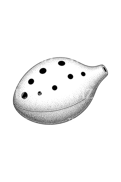 Tato: Clay Ocarina Tattoo Design