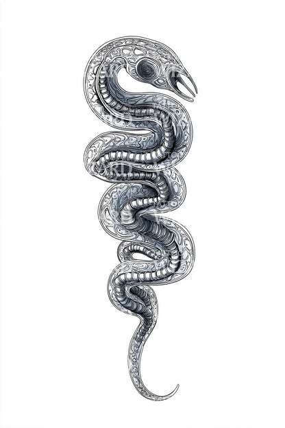 Coiled Protozoa Totem Tattoo Design