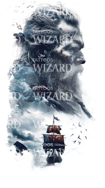 Cold Blood Viking Tattoo Design