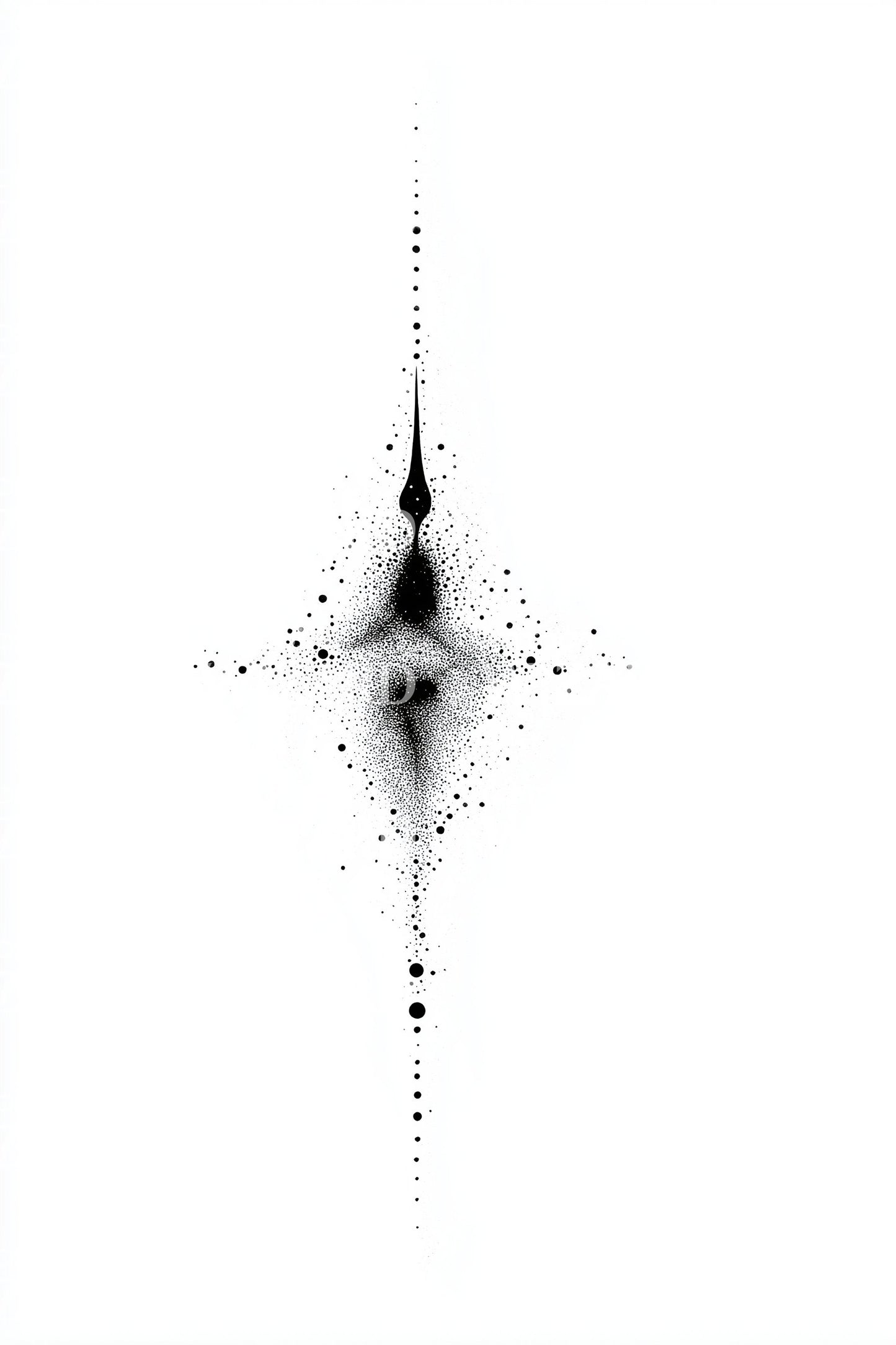 Collapsing Star Core Tattoo Design