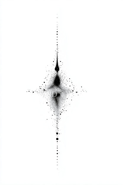 Collapsing Star Core Tattoo Design