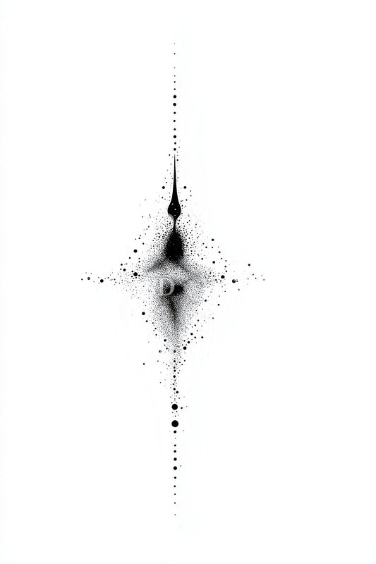 Collapsing Star Core Tattoo Design