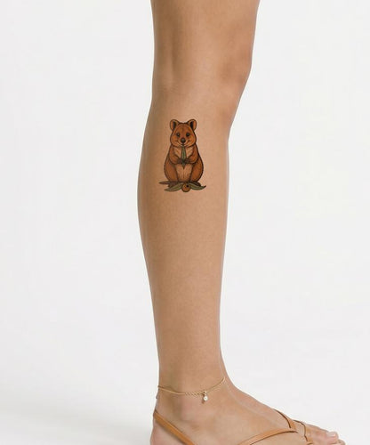 Bold Colour Quokka Tattoo Idea