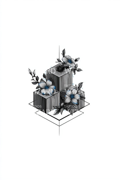 Ilustrasi Tato Flora Kolumnar