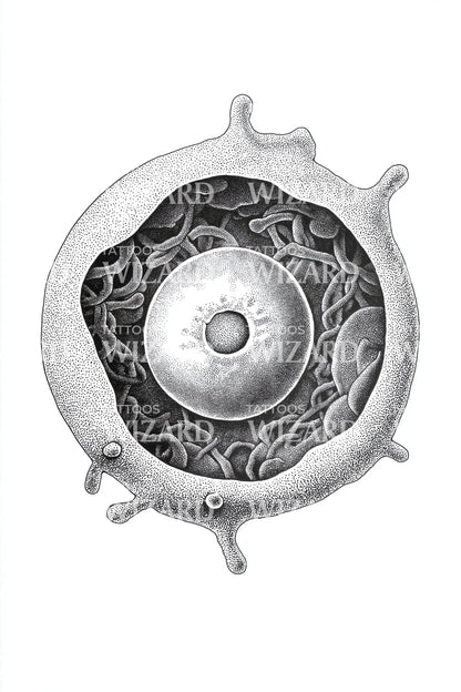 Concentric Cell Cross Section Tattoo Design
