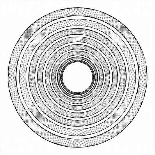 Concentric Circle Spiral Tattoo Design