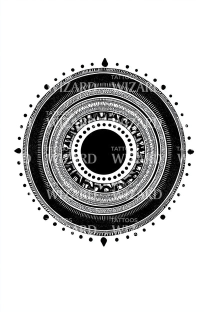Concentric Orb Mandala Tattoo Design