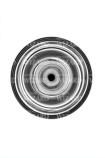 Concentric Vinyl Rings Tattoo Design – Tattoos Wizard Designs