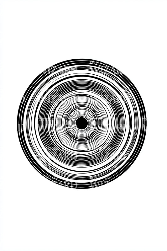 Concentische Vinylringen Tatoeageontwerp