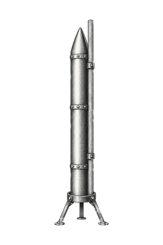 Congreve War Rocket Tattoo Illustration