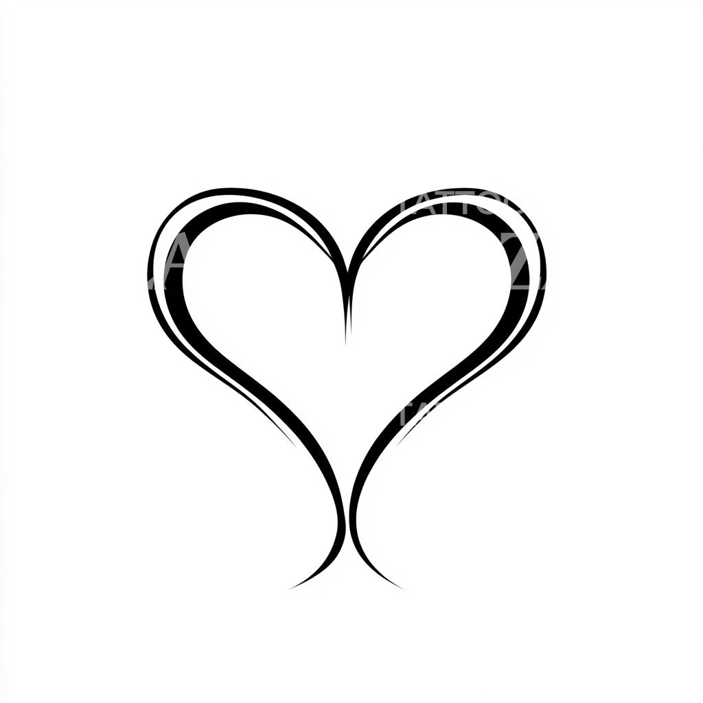 Connecting Hearts Minimalist Tattoo Idea