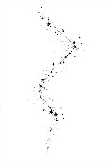 星座尘埃轨迹纹身创意