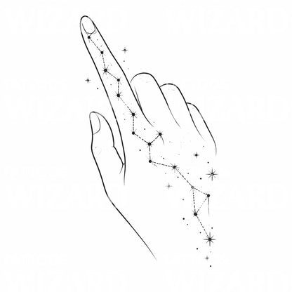 Constellation Hand Tattoo Design